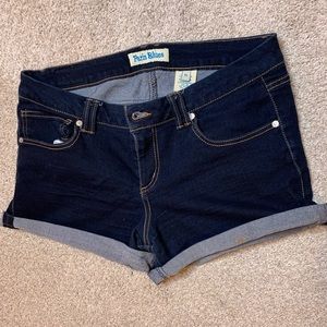 Blue denim shorts